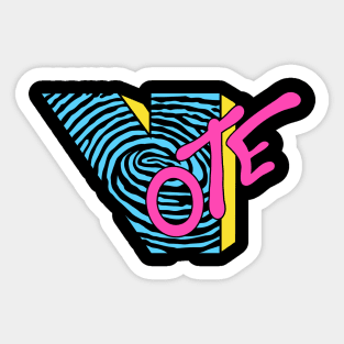 Vote - 80s MTV Style Sticker